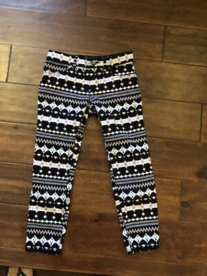 Jeans Ajustados Niñas Talla 6 Diseño Negro y Rosa USADOS The Childrens Place Foto 1 de 4