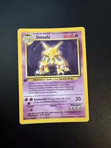 Alakazam (Simsala) 1st Edition Base Set German #1 Pokemon Holo Rare NM - Picture 1 of 3