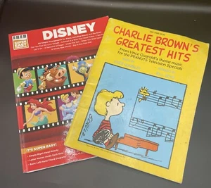 Easy Piano Songbook And Solos Disney & Charlie Brown Lot Of 2 Books Christmas - Picture 1 of 3