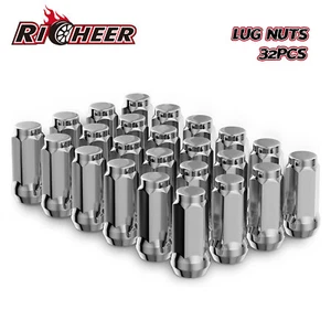 40pcs 9/16-18 Chrome Bulge Acorn Lug Nuts 1.75" Tall For Chevy C20 C30 K20 K30 - Picture 1 of 7