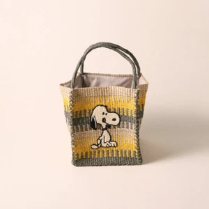 Borsa tote Snoopy Abaka One Mile PEANUTS CAFE JAPAN limitata fatta a mano da artigiani - Foto 1 di 8