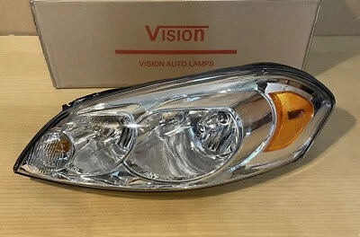 Левая фара в сборе для 2006-2013 Chevy Impala галогенные 2006-2007 Monte Carlo - Изображение 1 из 4