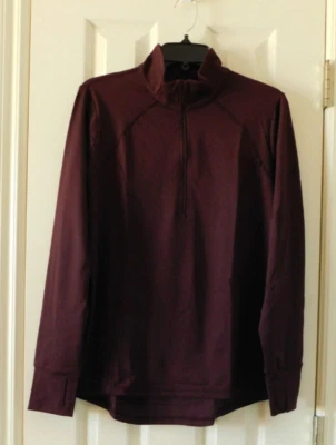 XERSION Women’s Mock Neck Quarter-Zip Pullover Rum Raisin Large NEW - Image 1 of 3