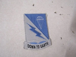 MILITARY PATCH SEW ON OLDER 507TH AIRBORNE INFANTRY DOWN TO EARTH - Picture 1 of 2