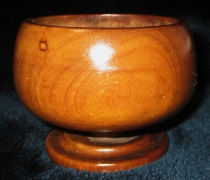 Hawaii Vintage Holz Sockel Schüssel Handarbeit evtl. Kou 13" Umfang 3" Höhe - Bild 1 von 5
