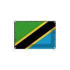 Blechschild Wandschild 18x12 cm Tansania Fahne Flagge Geschenk Deko