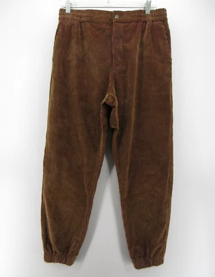 Pantalones Etro Hombres 32 Marrón Milano Pana Jogger Botón Cónico Mosca Italia 32X28 Foto 1 de 4