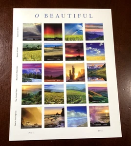 U.S. Forever Stamps #5298 O Beautiful 2018 Full Sheet Of Twenty Stamps Mint NH - Picture 1 of 2