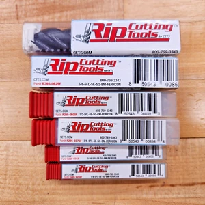 Set di utensili da taglio RIP con estremità in carburo a 5 flauti - FerroCon - USA - da 1/4" a 3/4" - Foto 1 di 4