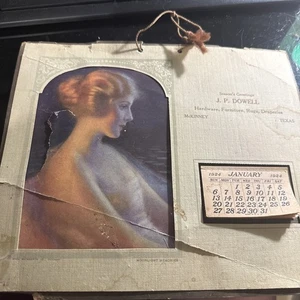 Calendario Salesman’s Company 1926 J.P. Dowell Hardware Muebles McKinney Texas - Imagen 1 de 6
