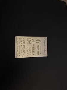 6 Months Congratulations Sobriety Metal Card - Picture 1 of 1