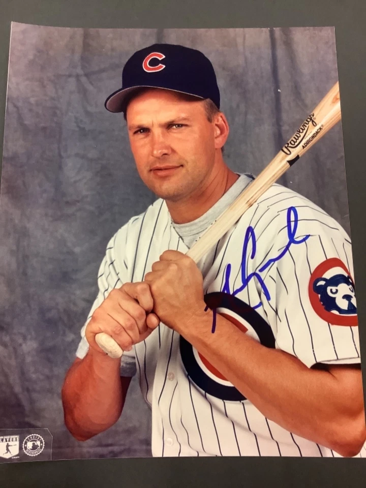 FOTO FIRMADA POR MARK GRACE 8X10 CACHORROS DE BÉISBOL AUTÓGRAFO CERTIFICADO DE AUTENTICIDAD AUTOMÁTICO MLB Foto 1 de 1