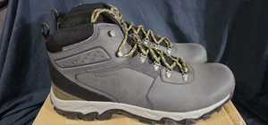 Columbia Men’s Newton Ridge Plus II WP Hiking Boots Gray Size 17 New No Box Top - Picture 1 of 7