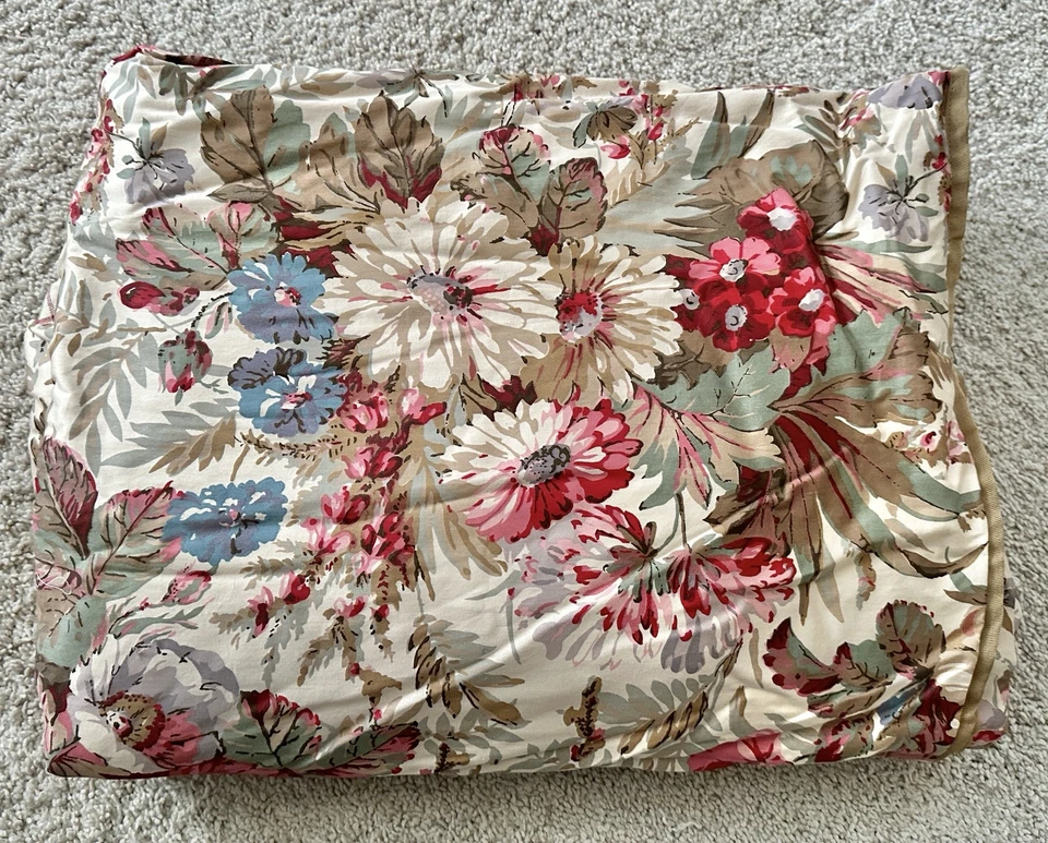 NUEVA Funda Nórdica Chaps by Ralph Lauren Talla King Beige Tostado Floral Algodón a Cuadros Foto 1 de 3