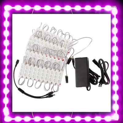60ft Pink STOREFRONT LED LIGHT Brightest 120pcs module + UL 12v Power Supply - Image 1 of 4