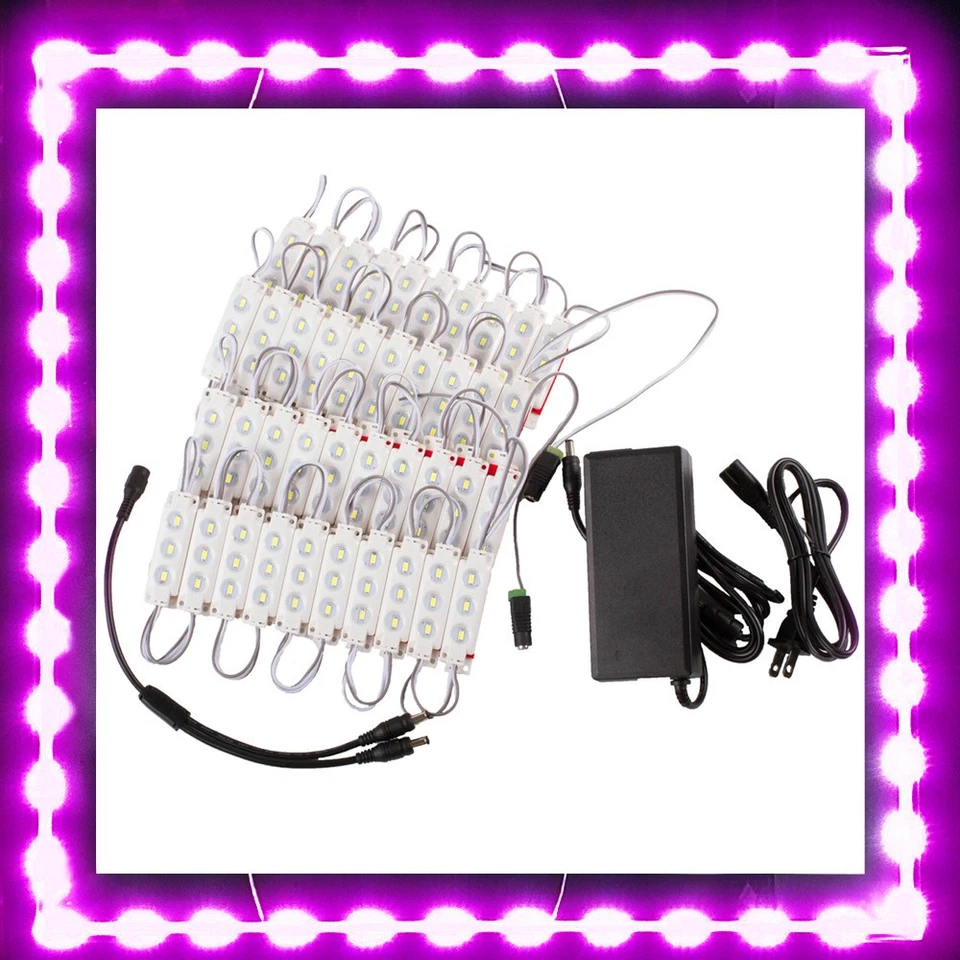 40ft Pink STOREFRONT LED LIGHT Brightest 80pcs module 5630 + UL 12v Power Supply - Image 1 of 4