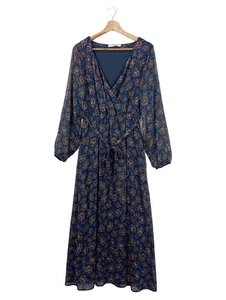 COSTES Abito Chemisier Donna Blu Floreale con Fiocco (IT 42, EU 38) - Foto 1 di 4