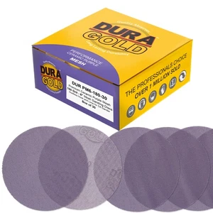 180 Grit 6" Purple Ceramic Mesh Sanding Discs, Box of 30 - Hook & Loop Sandpaper - Picture 1 of 5