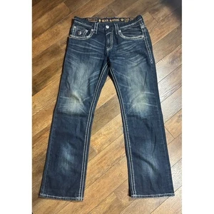 Rock Revival Fabiano Straight Leg Jeans Dark Wash Herren Größe 36 - Bild 1 von 7