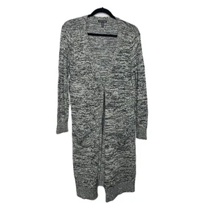 Eileen Fisher maglione cardigan spolverino 100% seta grigio maglia donna media - Foto 1 di 7
