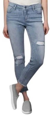 Jean Kenneth Cole para mujer tobillo deshilachado desgastado ligero denim lavado - ¡NUEVO! Foto 1 de 4