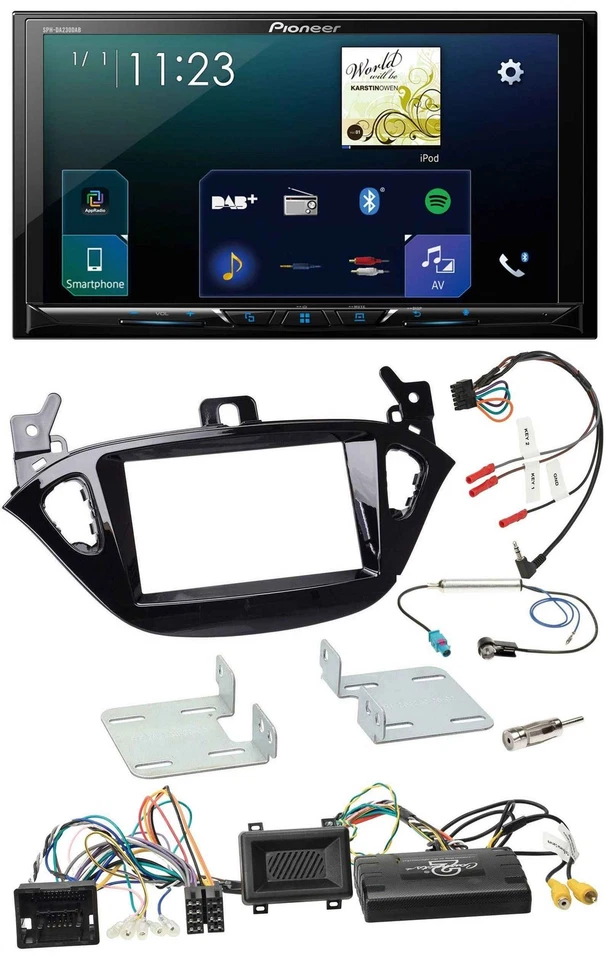 Pioneer Lenkrad Bluetooth USB 2DIN DAB Autoradio für Opel Adam Corsa E ab 2013 P - Bild 1 von 4