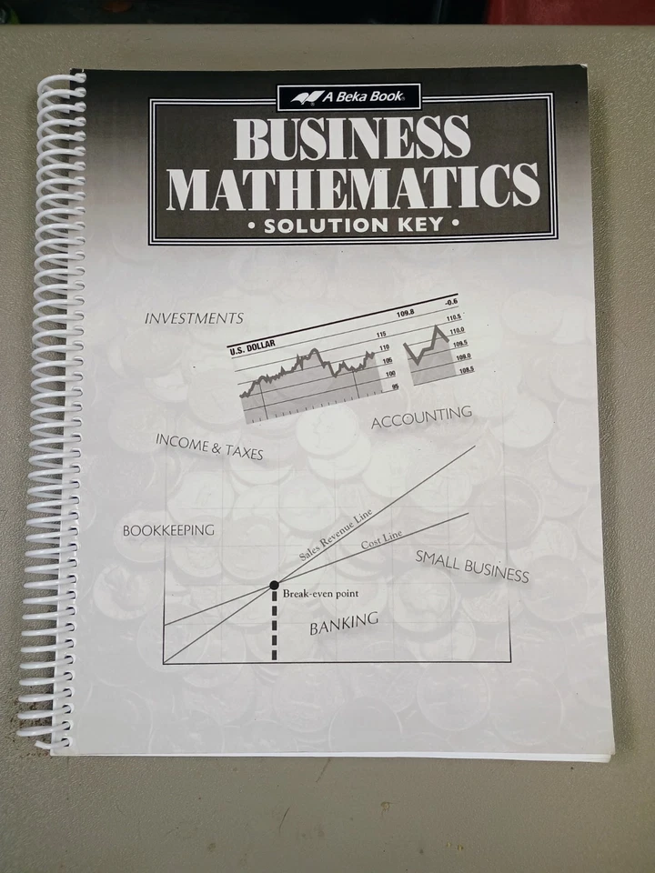 Abeka Business Mathematics Solution Key  Spiral Bound Paperback LIKE NEW - Image 1 of 1