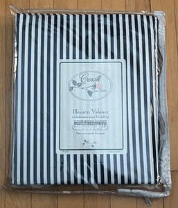Crocsill Home Fashions Blouson Valance BV 5922 blau/weiß 88" breit x 15" tief - Bild 1 von 5
