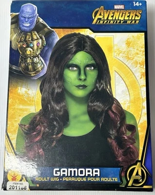 Peruca Gamora Vingadores Ultimato Super-herói Fantasia Vestido Halloween Acessório - Imagem 1 de 2