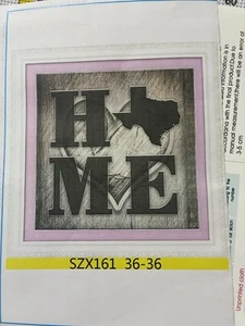 Texas Home With Heart Cross Stitch Kit Pre-Printed Aida - Picture 1 of 3