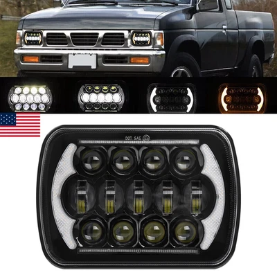 5X7" 7x6inch LED Hi/Lo Beam Headlight DRL for Nissan Pickup 1994 1995 1996 1997 - Изображение 1 из 4