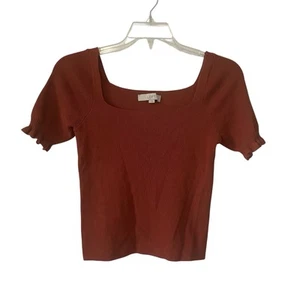 Loft Pullover Oberteil mit eckigem Ausschnitt Größe S rostfarben - Bild 1 von 6
