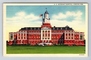 Lincoln NE-Nebraska, US Veteran's Hospital Vintage Souvenir Postkarte - Bild 1 von 2