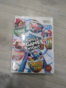 Hasbro Family Game Night3 Nintendo Wii Completo Testato Funzionante Clue Life Yahtzee - Foto 1 di 5