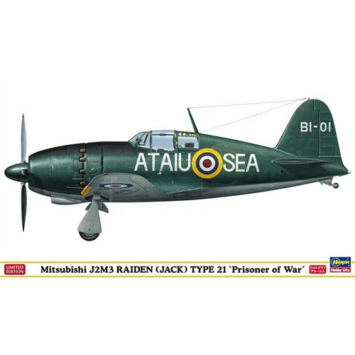 MITSUBISHI J2M3 RAIDEN TYPE 21 "PRISONER OF WAR" KIT 1:48 Hasegawa Kit Aerei Mod - Immagine 1 di 1