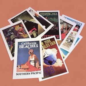 Vintage Travel Posters Postcards - Picture 1 of 12
