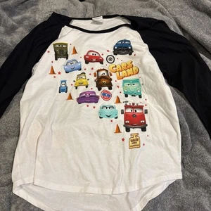 Wonderground Cars Land Baseball 3/4 Sleeve Shirt Disney - NWT - Picture 1 of 7