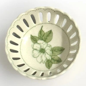 Andrea von Sadek/Schmuck Tablett Schale/4,25”X 1,5”/weiß & grün/geblümt - Bild 1 von 10