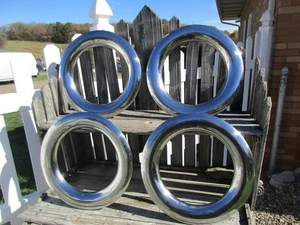 1930er-40er JAHRE OLDTIMER BREITE EDELSTAHL SCHÖNHEITSRINGE / 16" - Bild 1 von 5