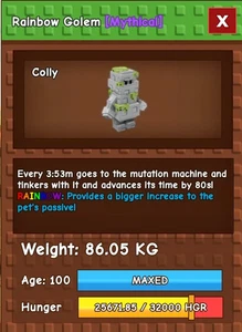 🐾 Titanic Rainbow Golem Grow A Garden 👨🌾 GAG | Entrega rápida 🚀 - Imagen 1 de 1