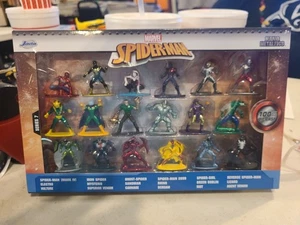 Jada Nano MetalFigs Marvel Spiderman 18 Stück Diecast Metall Figuren Serie 8 Neu - Bild 1 von 8