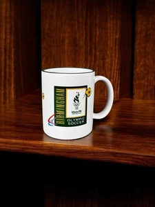 Atlanta 1996 Soccer Birmingham AL Official Coffee Mug Olympics White - Picture 1 of 8