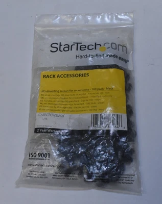 StarTech Rack Accessories M5 Mounting Screws For Server Racks 100 Pack Black - Image 1 of 4