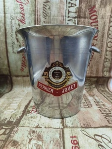 Splendido SECCHIO / REFRIGERATORE CHAMPAGNE PERRIER JOUET alluminio - Foto 1 di 5