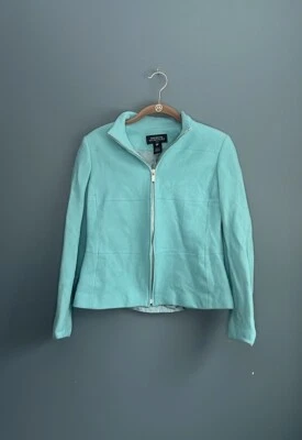 Jones New York Chaqueta Ligera Mezcla Lana Azul Mujer Talla 6 P Foto 1 de 4