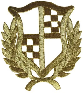 #2859 Gold Trophäe, Champions League, Olivenzweig Stickerei Applikation Patch - Bild 1 von 1