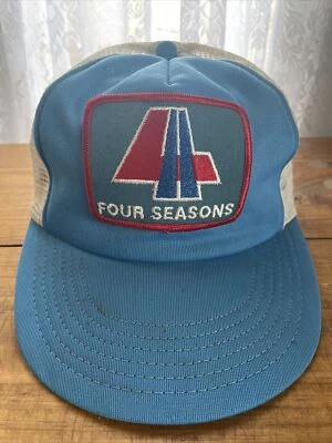 De colección Azul Cuatro Estaciones Camionero Sombrero Ajustable Snapback Gorra Parche EE. UU. Foto 1 de 4