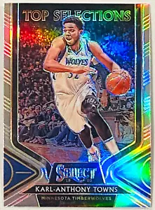 Karl-Anthony Towns 2019-2020 Panini Select Top Selections Silver NM Card #3 - Picture 1 of 2