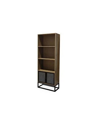 Libreria struttura in tubolare metallico con verniciatura nera  60x30x180h - Immagine 1 di 2