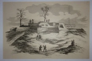 1866 Fort Negley, Nashville (Bürgerkrieg) Gravur - Bild 1 von 1